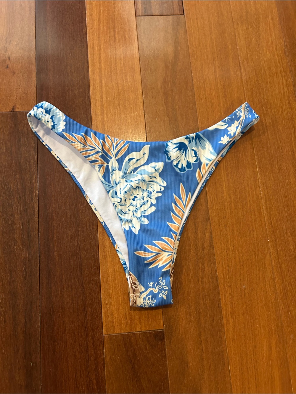 Volafa Blue Floral Women's Bikini Bottoms size S NWOT